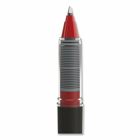 Tru Red Roller Ball Pen, Stick, Fine 0.5 mm, Assorted Ink Colors, Black Barrel, 3PK TR58251